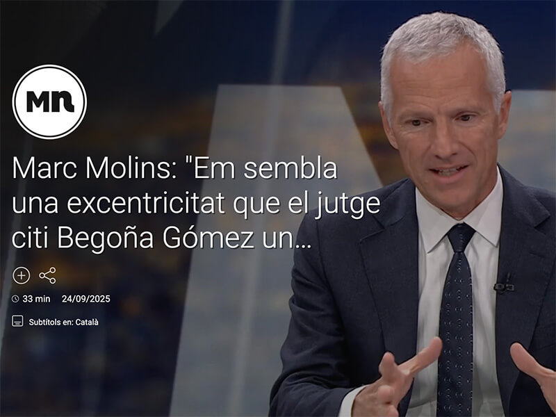 Marc Molins Raich analiza el caso Begoña Gómez en Mésnit de 3Cat